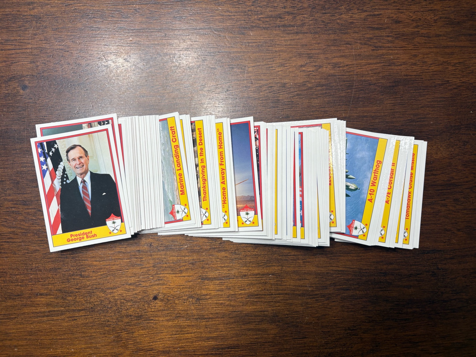 lot 112 image: Desert Storm Desert Shield Tradimg Cards Lot