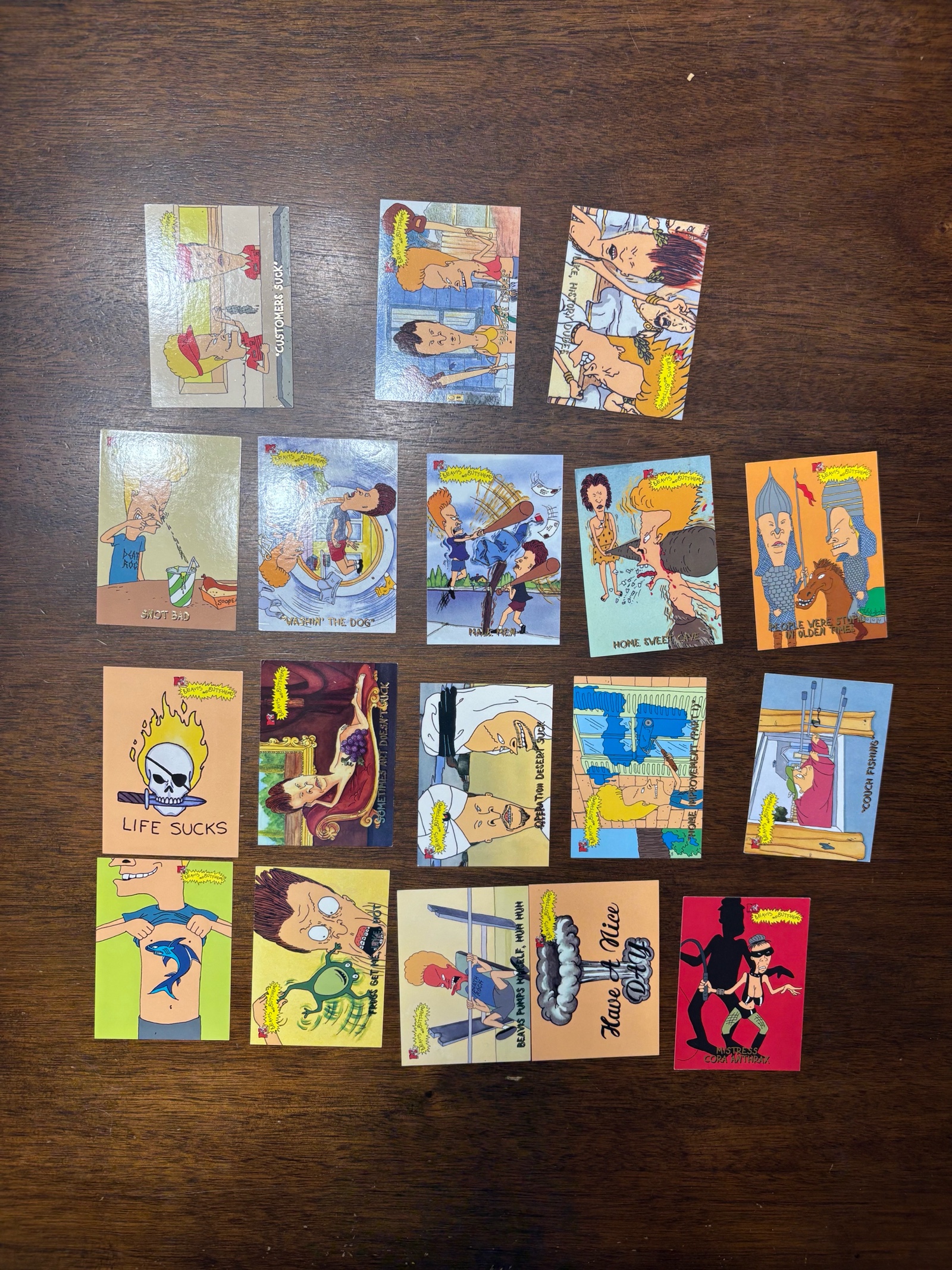 lot 113 image: Beavis and Butthead Tradimg Card Lot