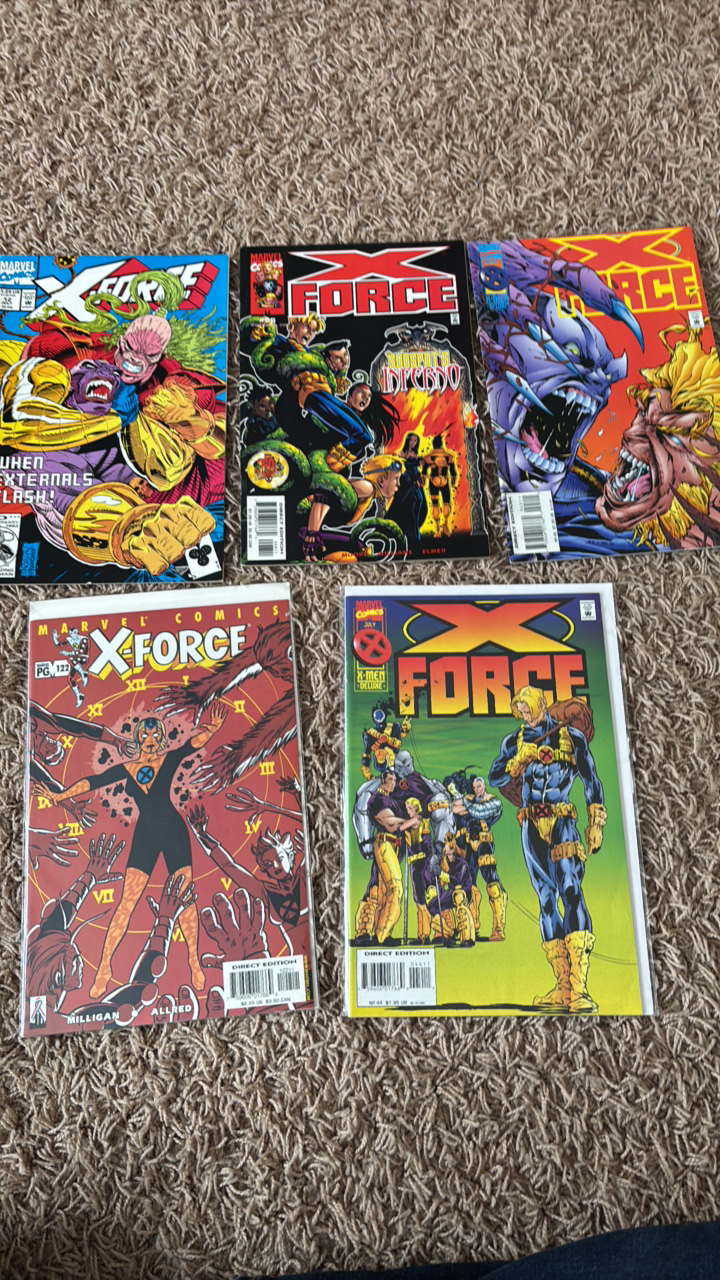 lot 129 image: X-Force Comic Book Lot, 5 Comics in Lot (Spinoff Series From X-Me )
