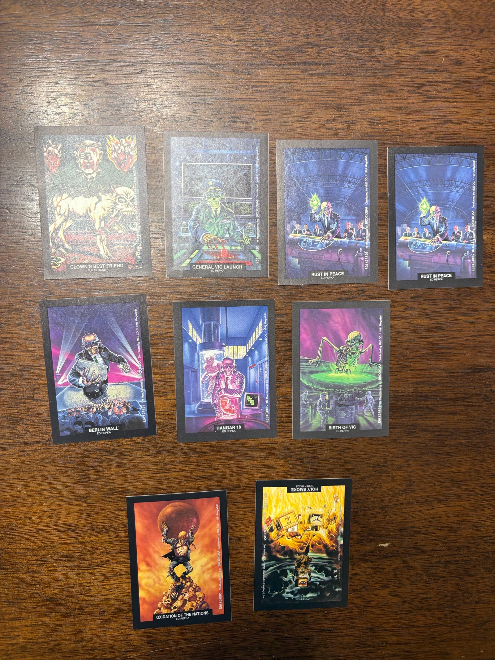 lot 130A image: Vintage Heavy Metal Hard Rock Trading Cards, Megadeath and Others