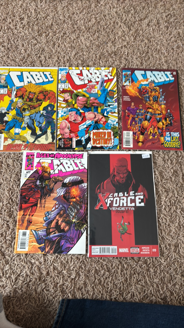 lot 132 image: Cable Comic Book Lot, 5 Comic Books, Spinoff From X-Men Series
