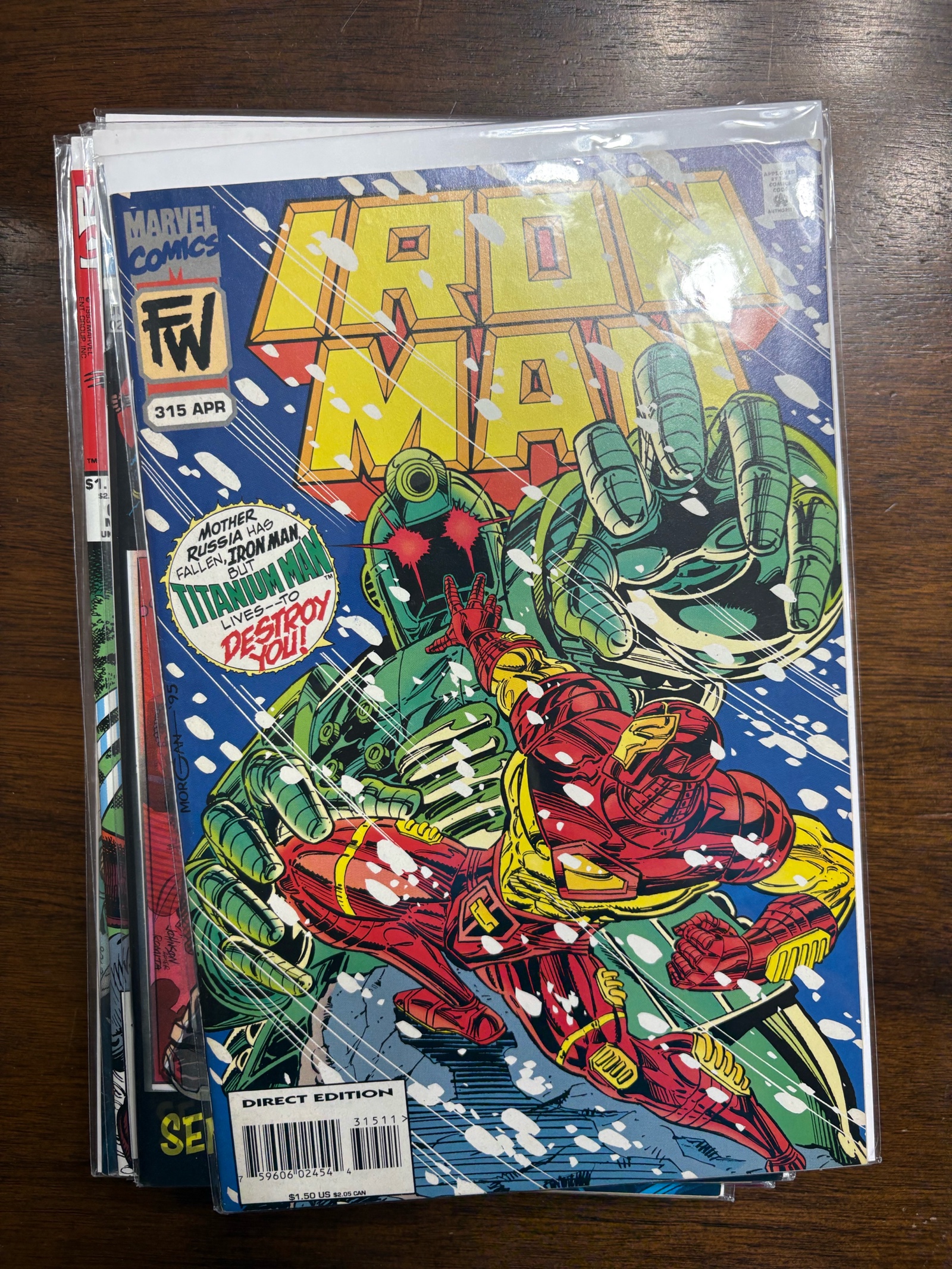 lot 139 image: Iron Man Marvel Comics Isssue #315 Against Titanium Man