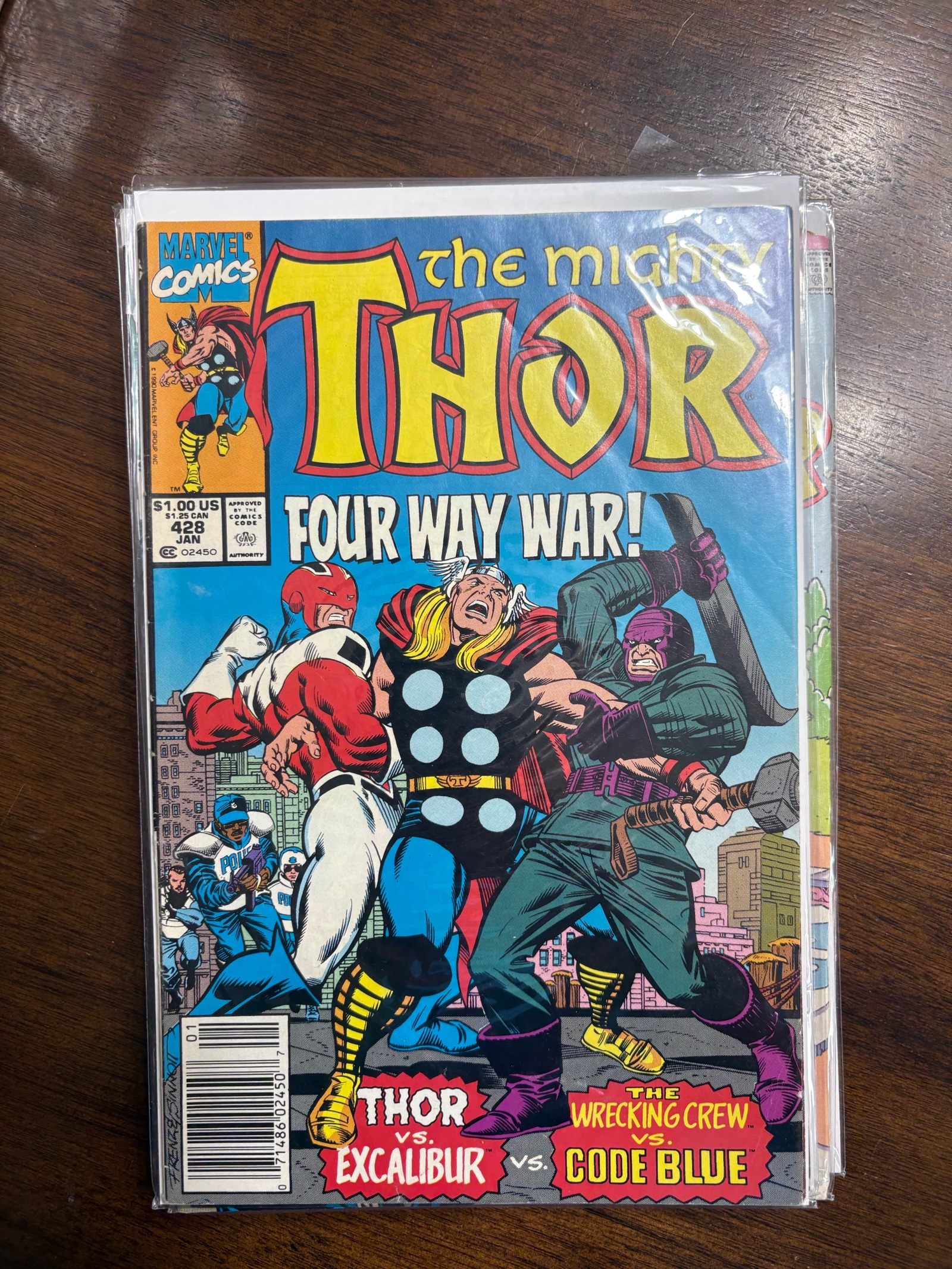 lot 148 image: The Almighty Thor Marvel Comics Issue #428 Four Way War Issue