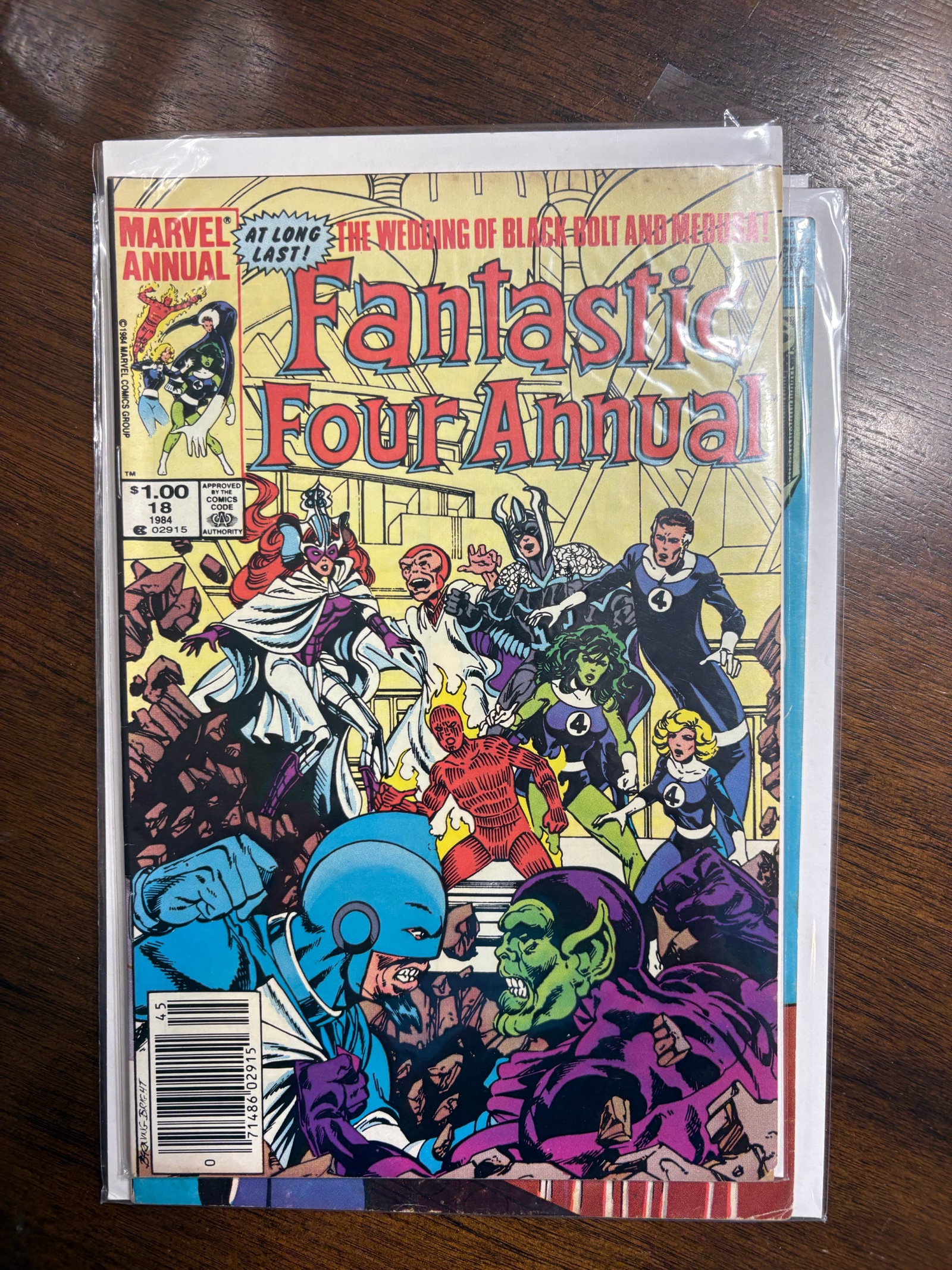 lot 154 image: Fantastic Four Annual Issue #18 Marvel Comics Book the Wedding of Black Bolt and Medusa Issue