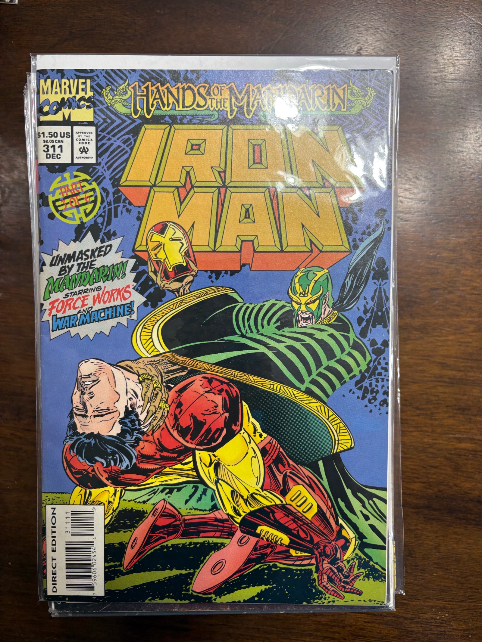 lot 157 image: Iron Man Marvel Comic Book Hands of the Mandarin Issue #311