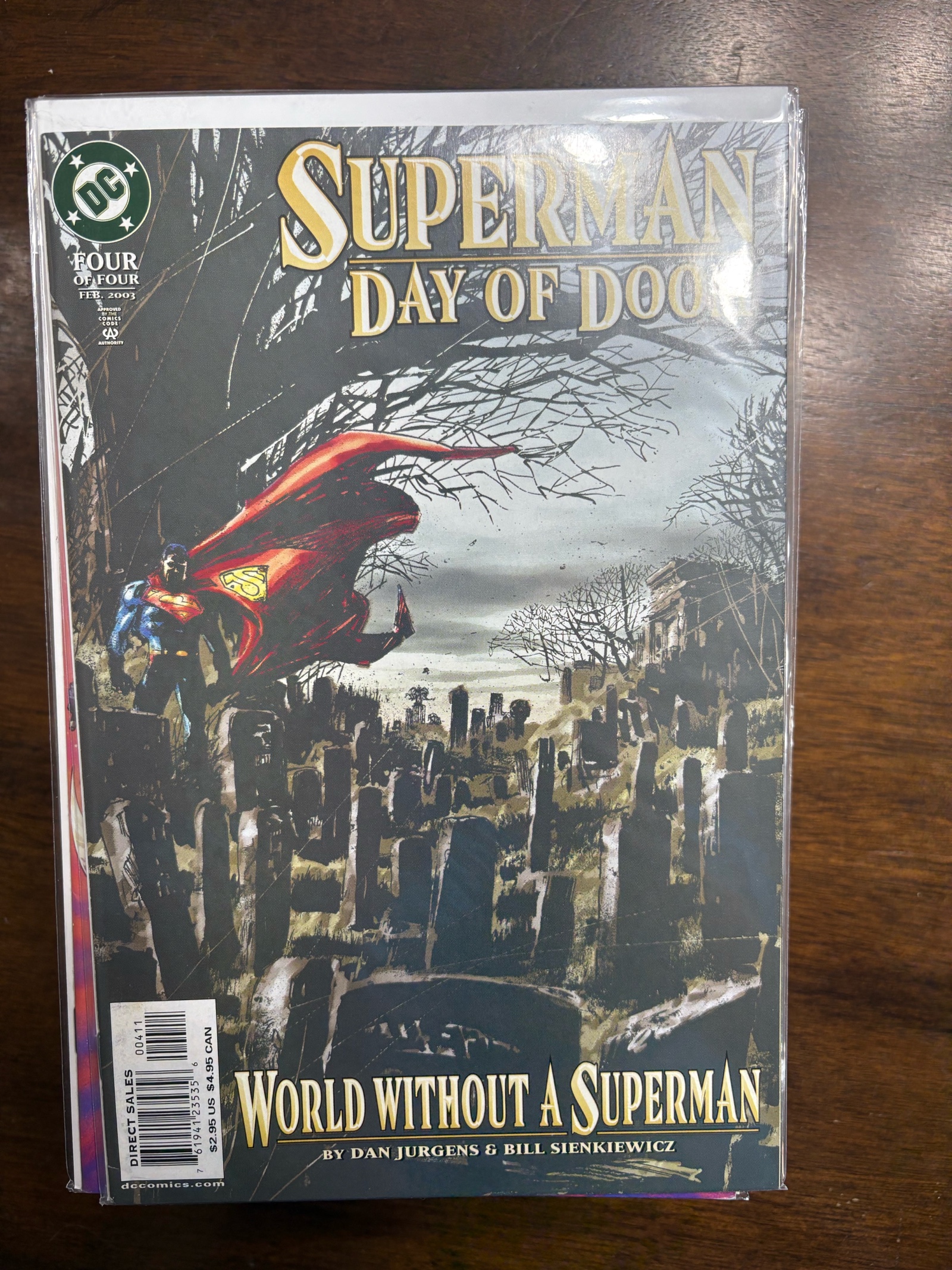 lot 159 image: Superman Day of Doom World Without a Superman DC Comics Book Issue 4 of 4 in the Series Published February 2003
