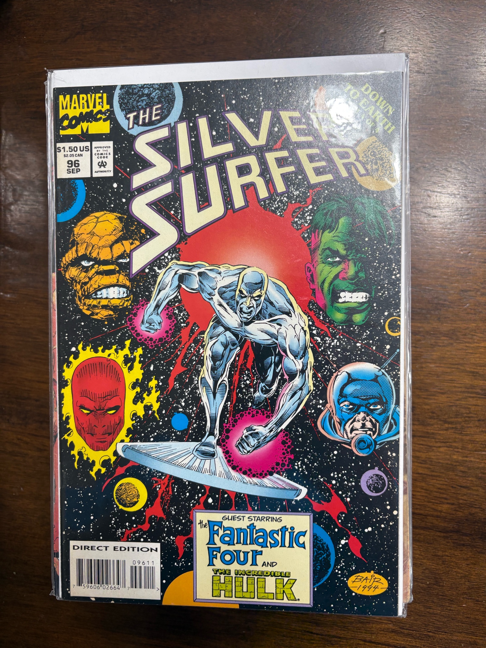 lot 165A image: The Silver Surfer Guest Starring Fantastic Four and the Incredible Hulk Marvel Comics Issue #96