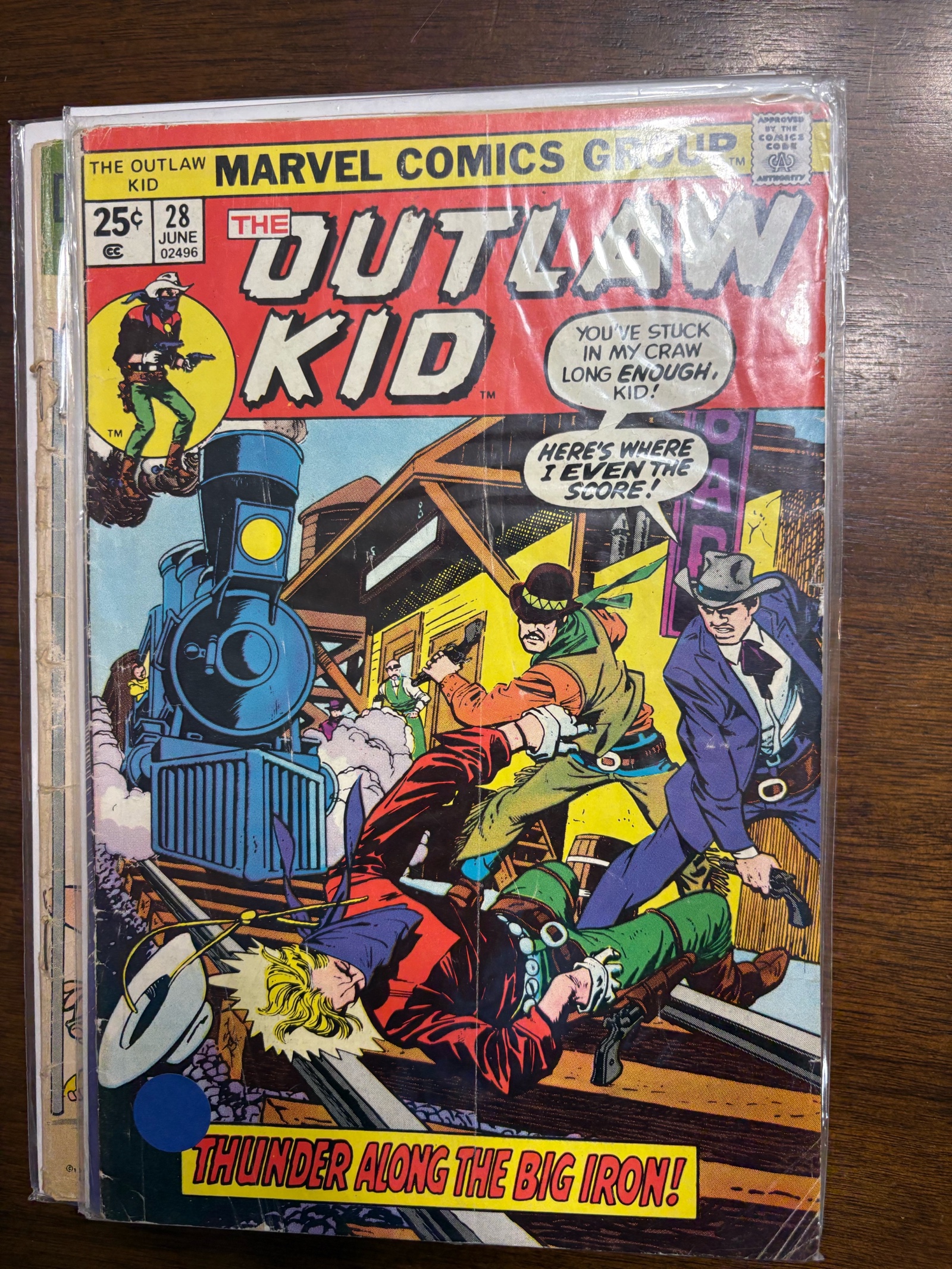 lot 179 image: The Outlaw Kid Issue #28 Marvel Comics Vintage Comics