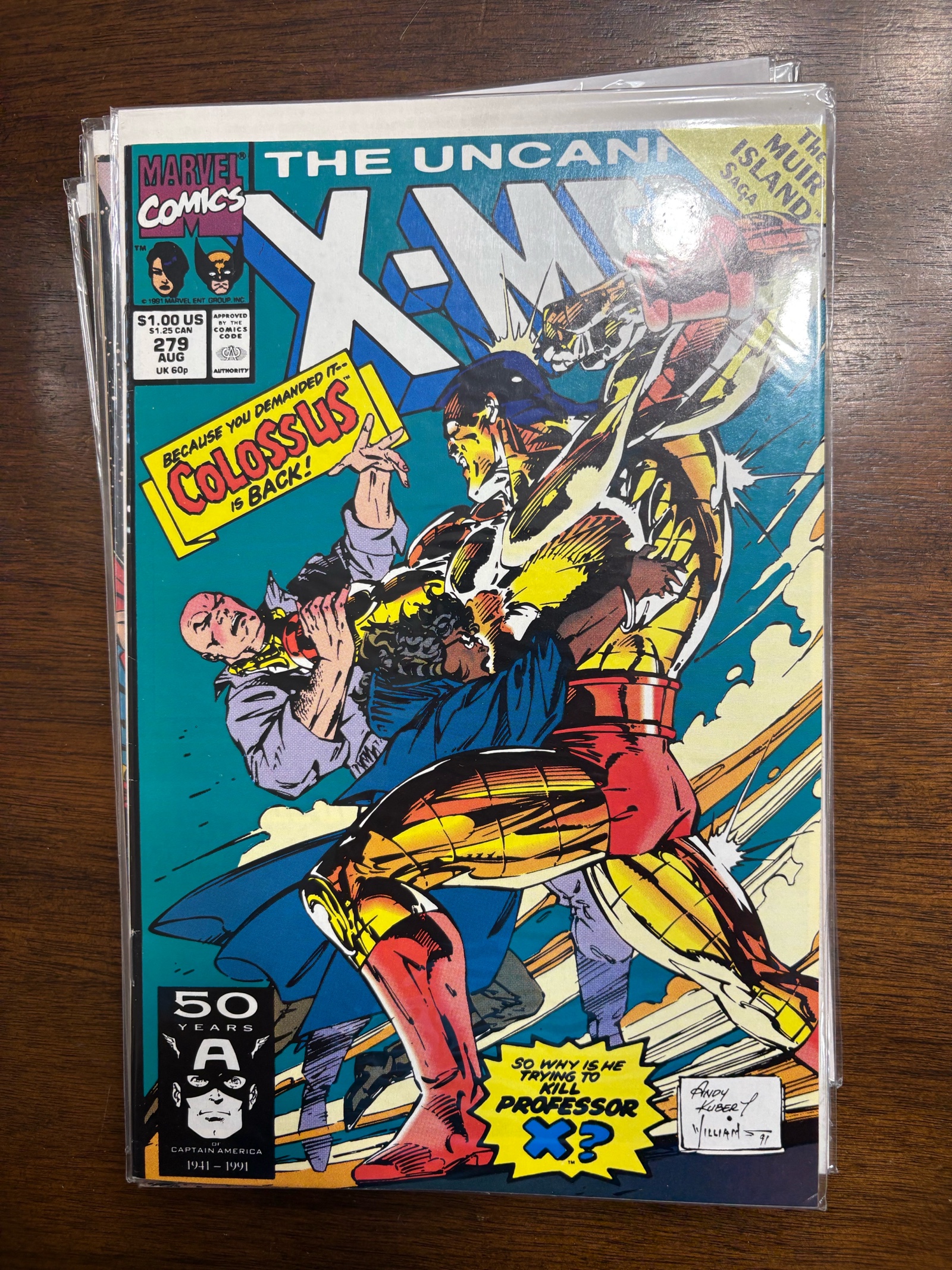 lot 185A image: The Uncanny X-Men Issue #279 Colossus is Back The Muir Island Saga Marvel Comics