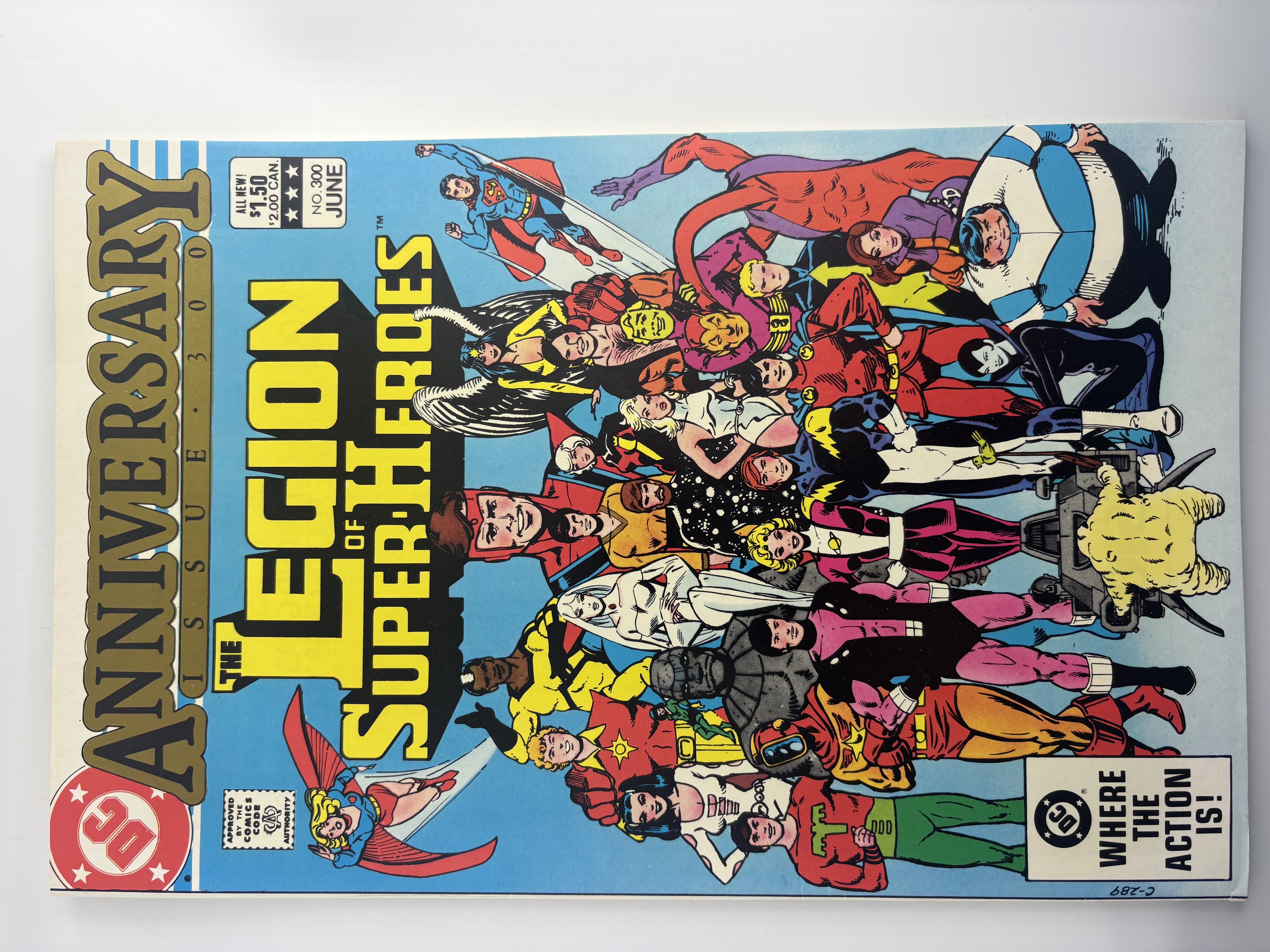 lot 185 image: The Legion of Super-Heroes Anniversary Issue #300 DC Comics Book