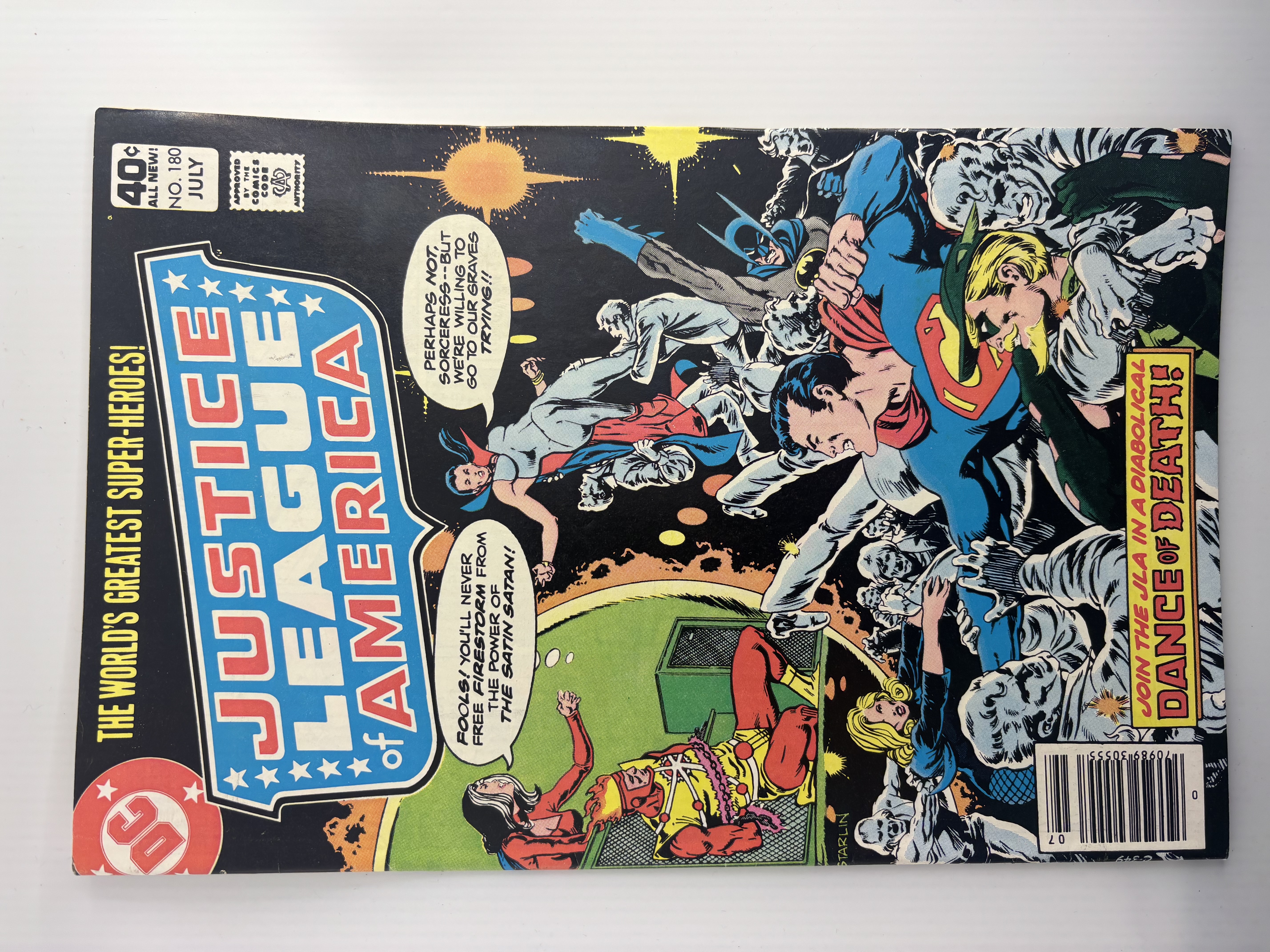 lot 203 image: Justice League of America Issue #180 Superman DC Comics