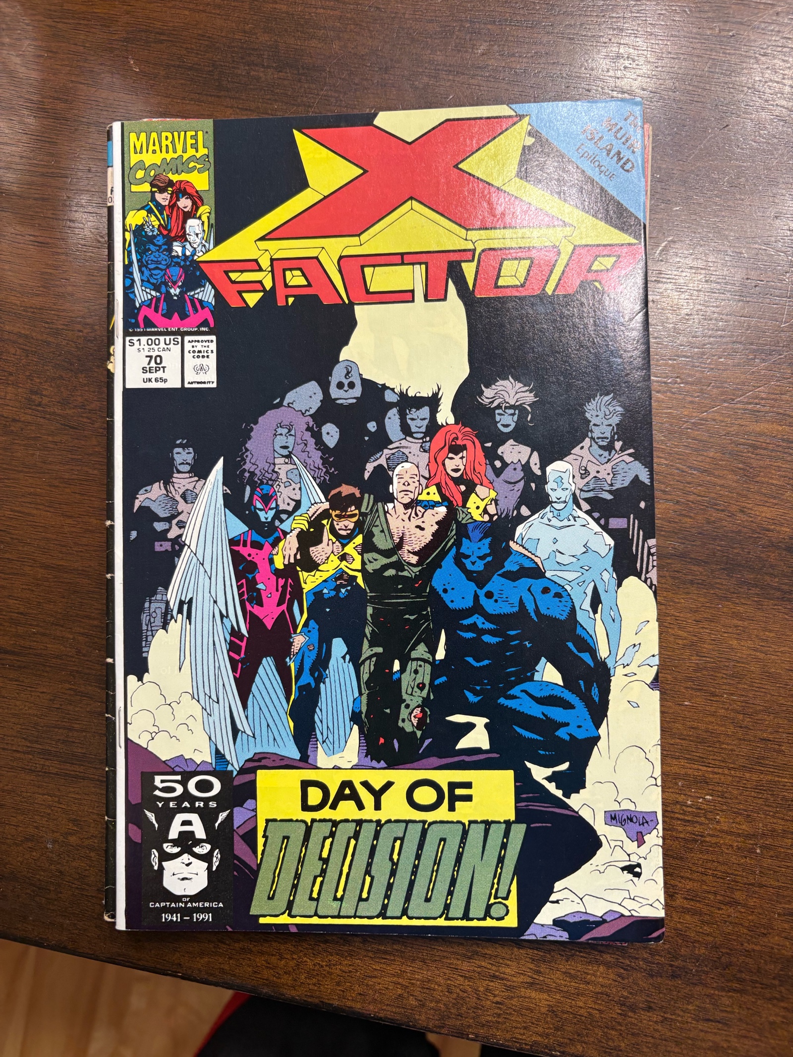 lot 207A image: X-Factor Issue #70 The Muir Island Epilogue Marvel Comics X-Men Spinofd