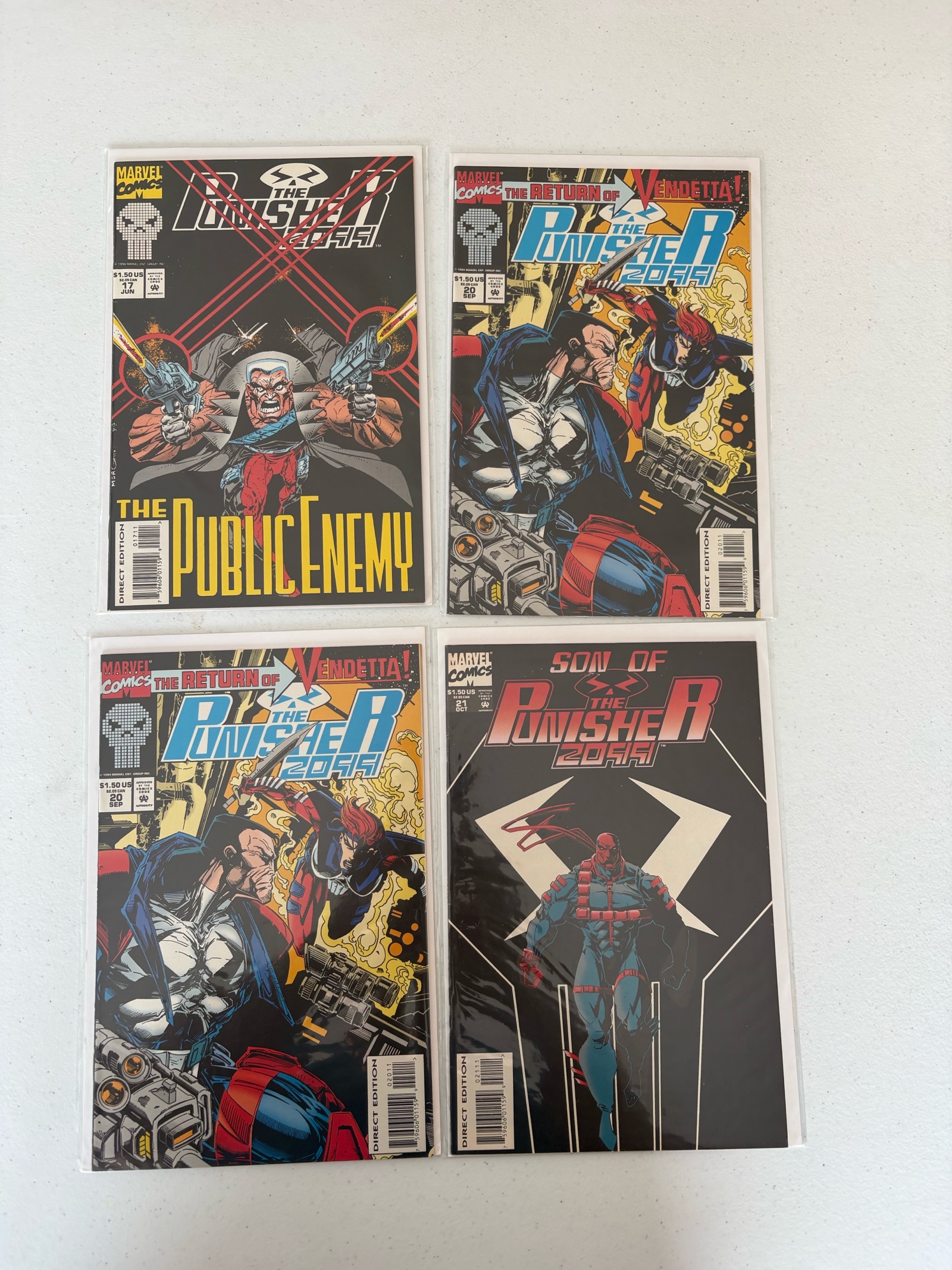 lot 224 image: The Punisher 2099 Marvel Comics Lot 4 Comics