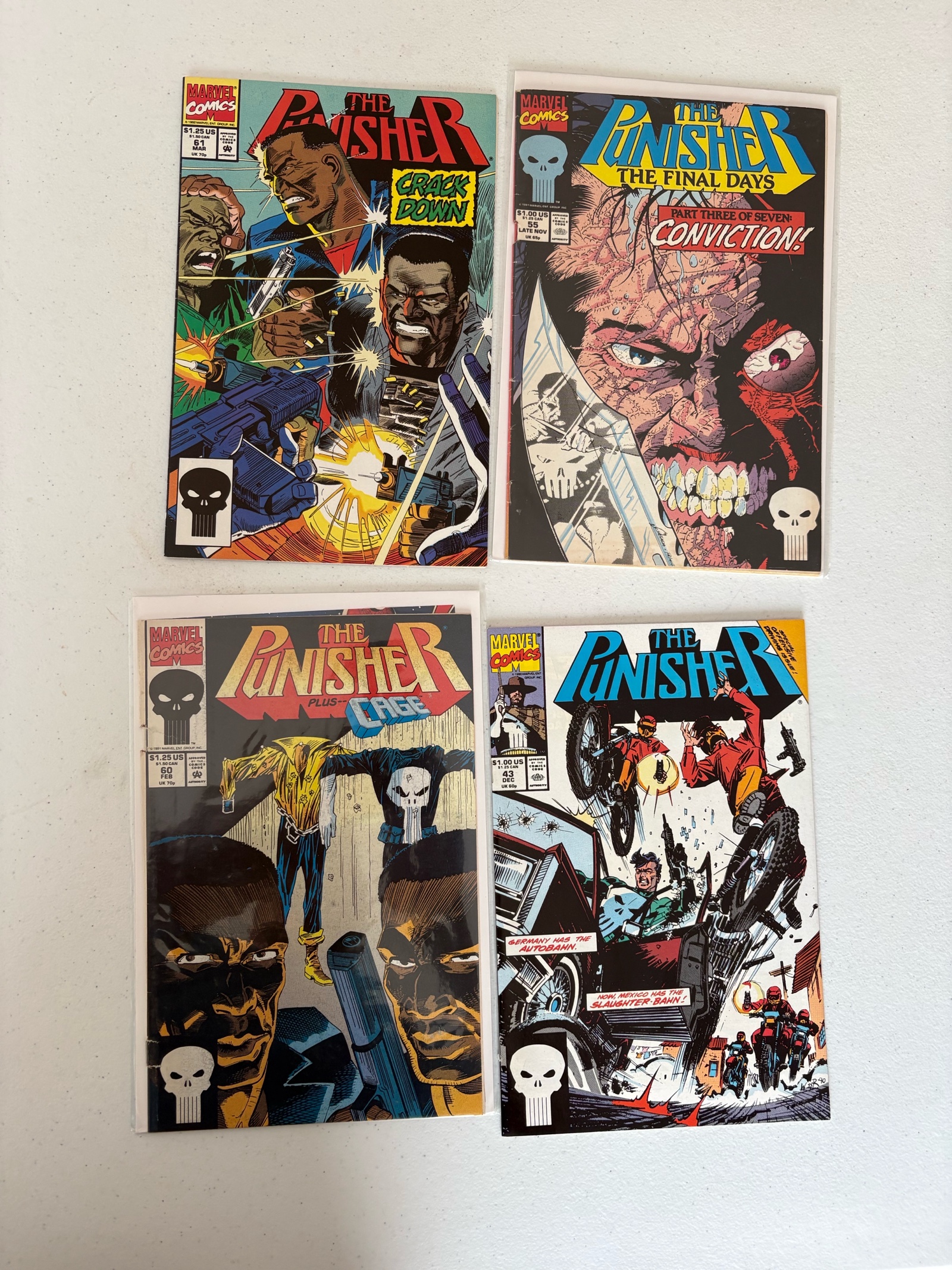 lot 226 image: The Punisher Marvel Comics Lot 4 Comics