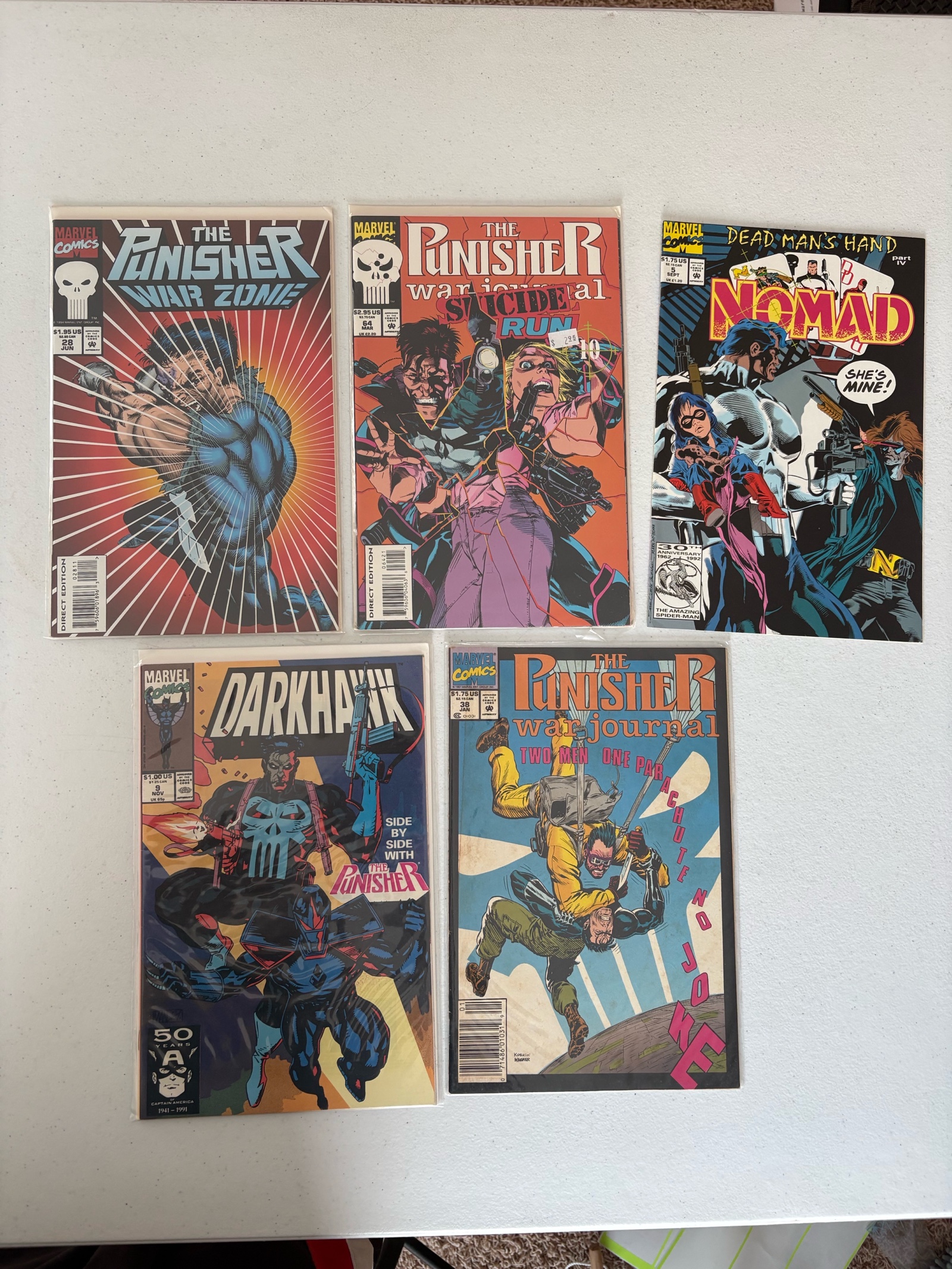 lot 227 image: The Punisher Marvel Comics Lot 4 Comics