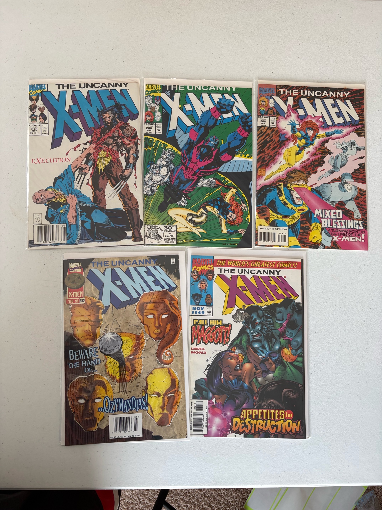 lot 229 image: X-Men Comic Book Lot 5 Comics Marvel