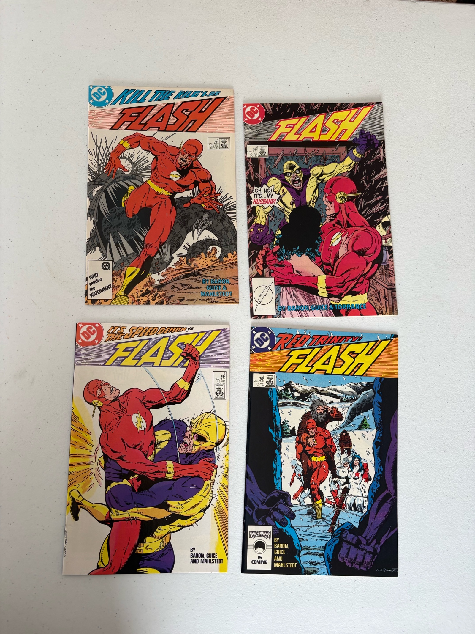 lot 247A image: The Flash Comic Book Lot, 4 Comics DC Comics Publishing