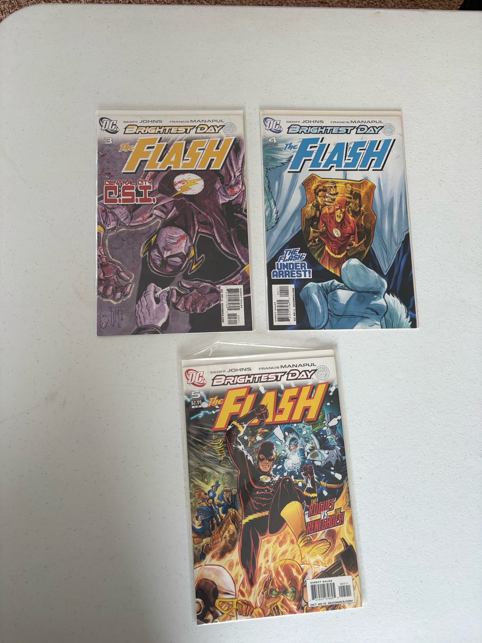 lot 248 image: The Flash Comic Book Lot, 3 Comics DC Comics Publishing