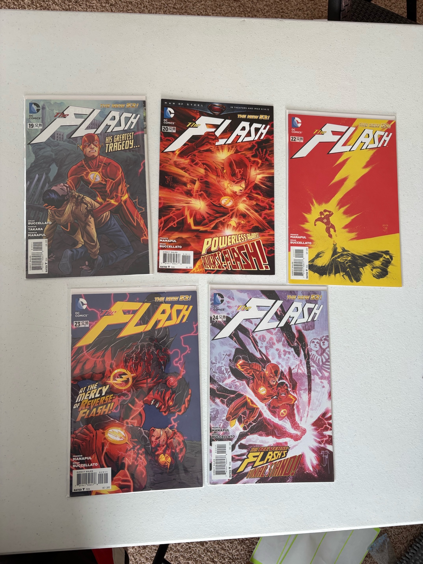 lot 249A image: The Flash Comic Book Lot, 5 Comics DC Comics Publishing