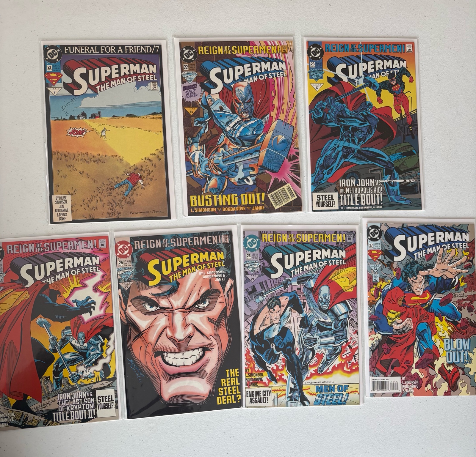 lot 255 image: Superman Comic Book Lot, 7 Comics DC Brand