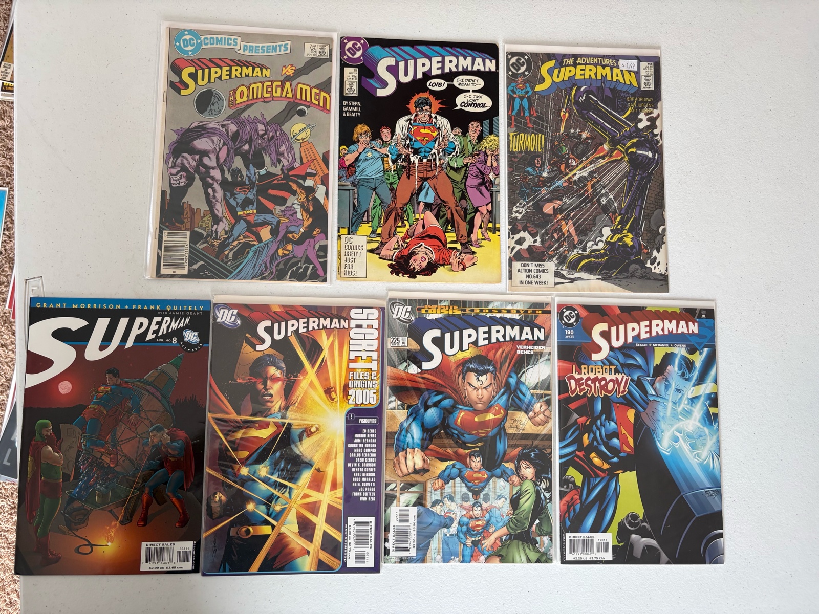 lot 256A image: Superman Comic Book Lot, 7 Comics DC Brand