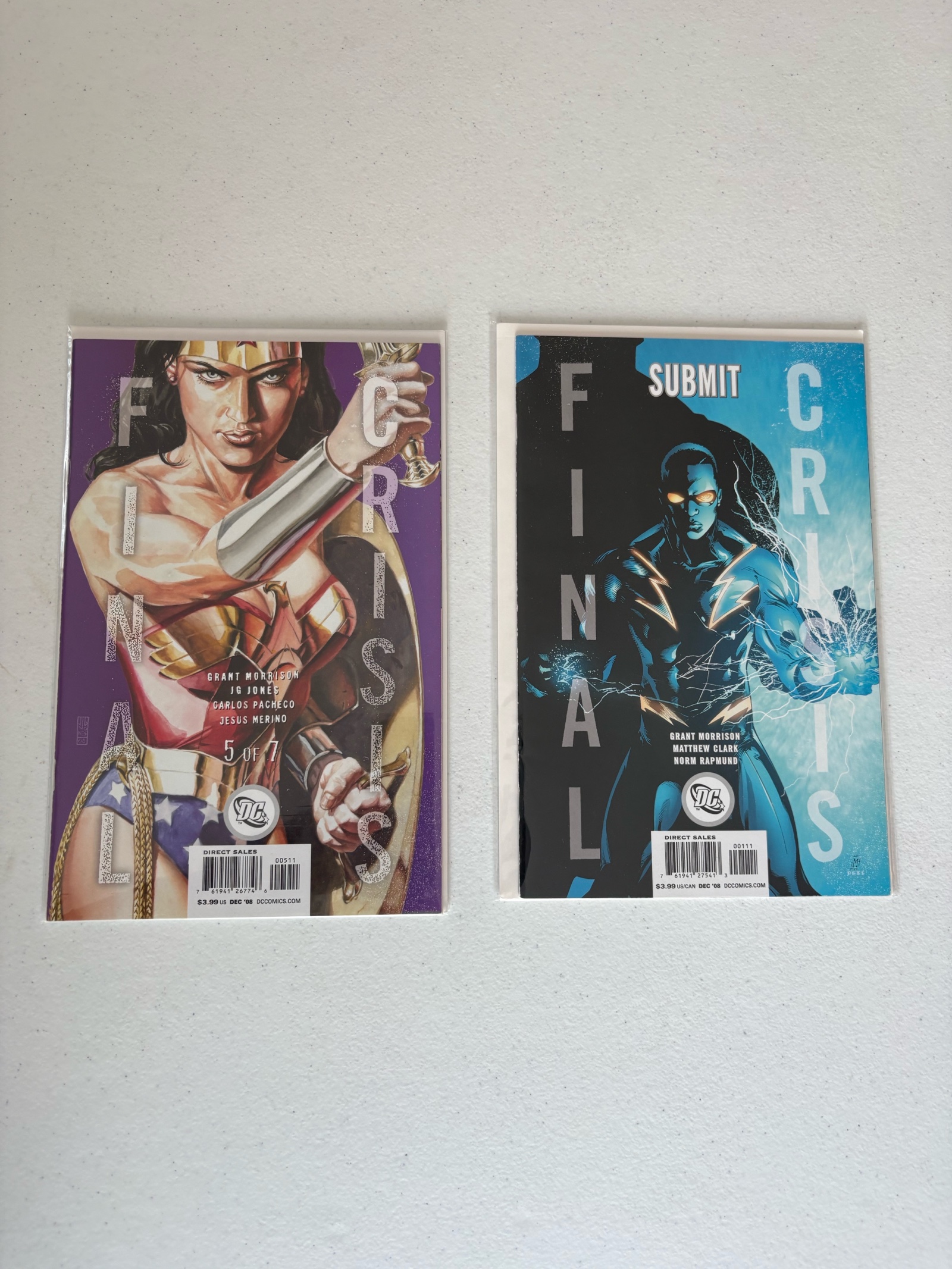 lot 259A image: Final Crisis Comic Book Lot, 2 Comics DC Wonder Woman and More Heroes