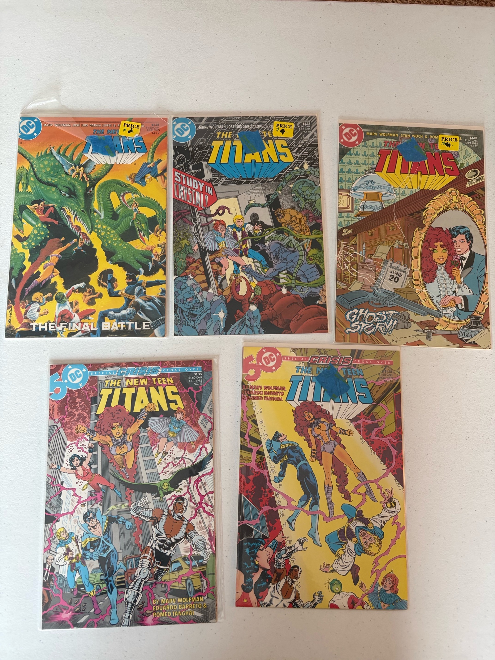 lot 269 image: The New Teen Titans Comic Book Lot, 5 Comics DC