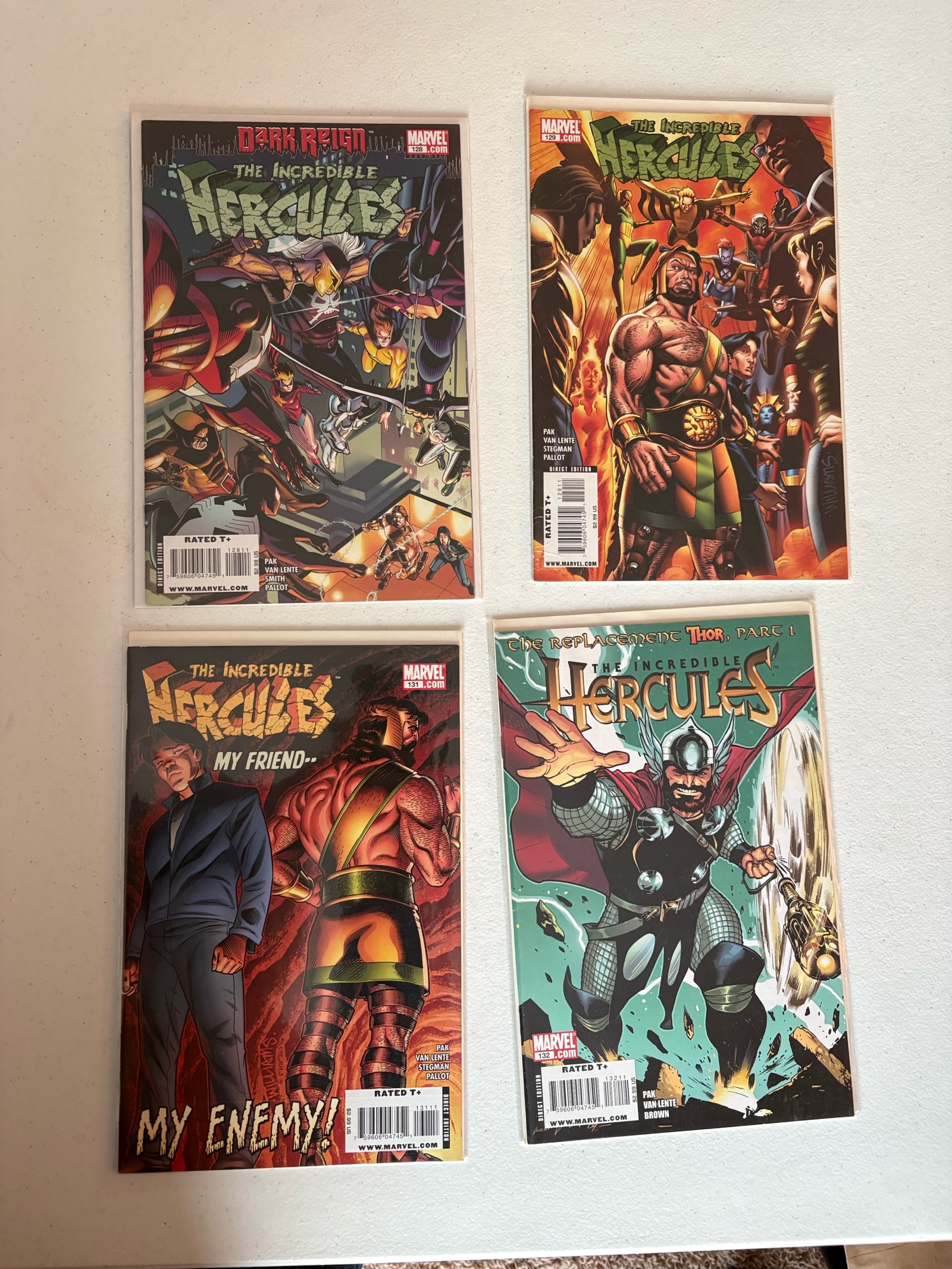 lot 290A image: The Incredible Hercules Marvel Comics Book Lot 4 Comics