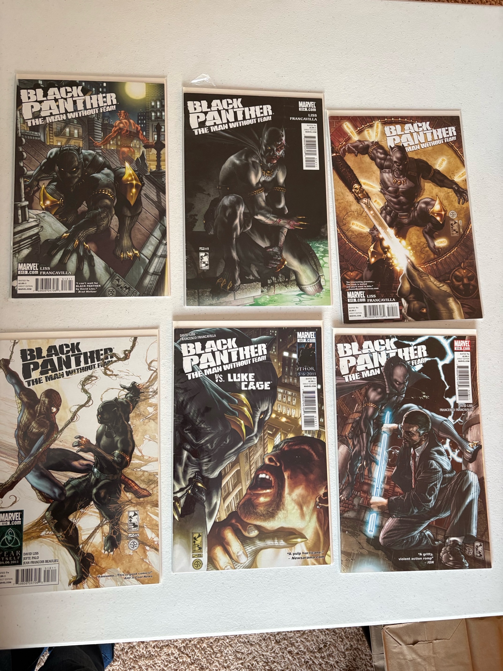 lot 296A image: Black Panther Comic Book Lot, 6 Comics Marvel