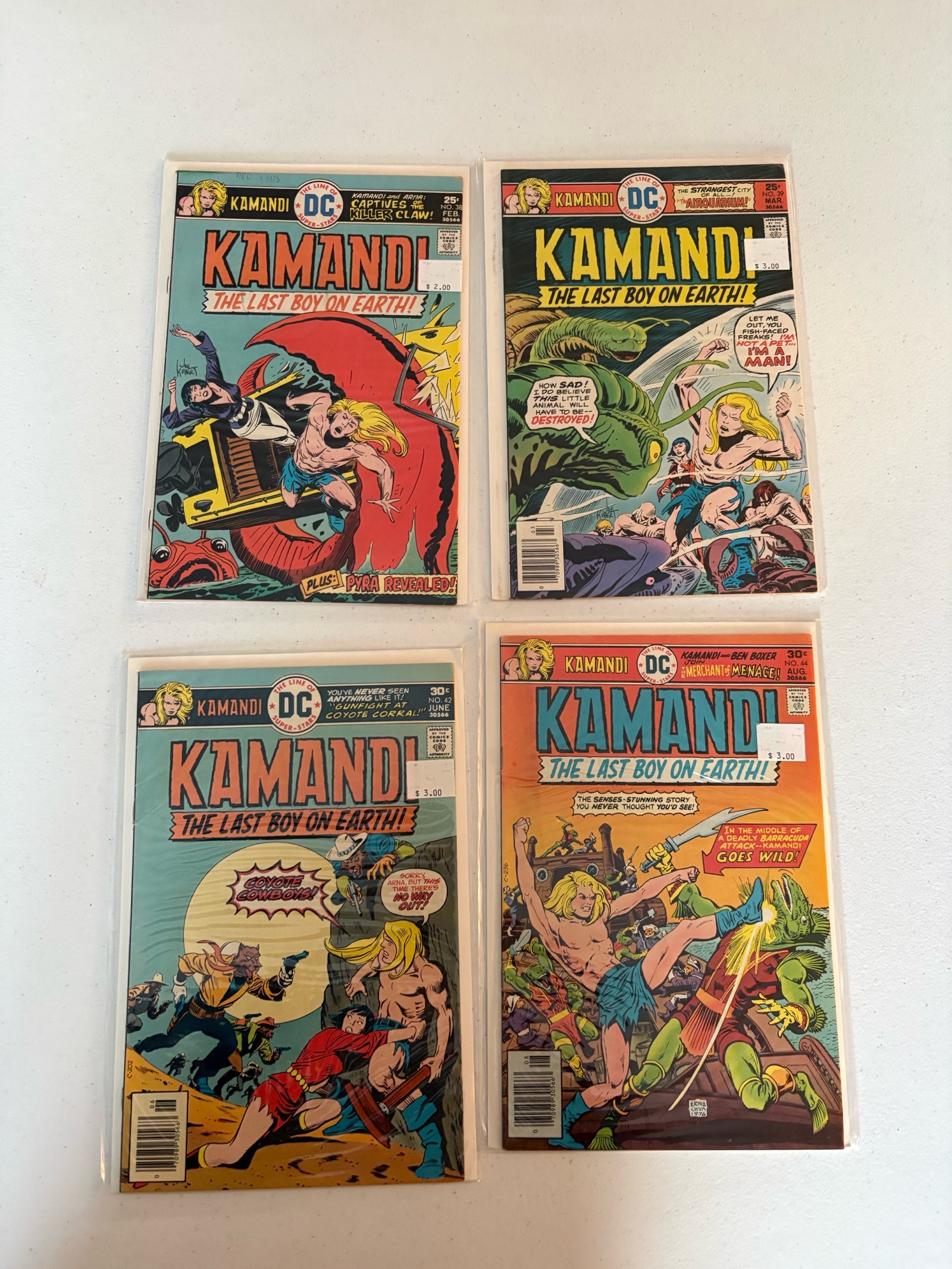 lot 300A image: Kamandi Comic Book Lot, 4 Comics DC Publishing
