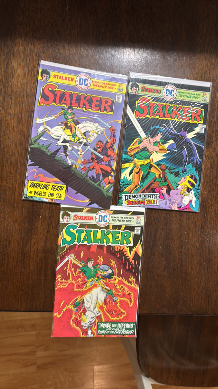 lot 300 image: Vintage Stalker DC Comics Book Lot, 3 Comics