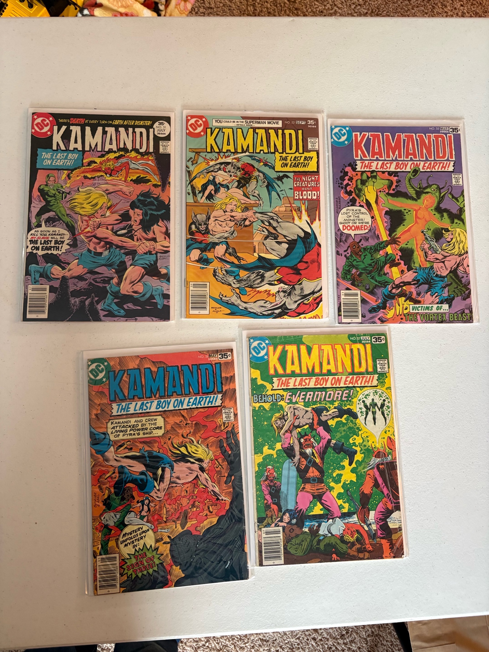 lot 301 image: Kamandi Comic Book Lot, 5 Comics DC Publishing