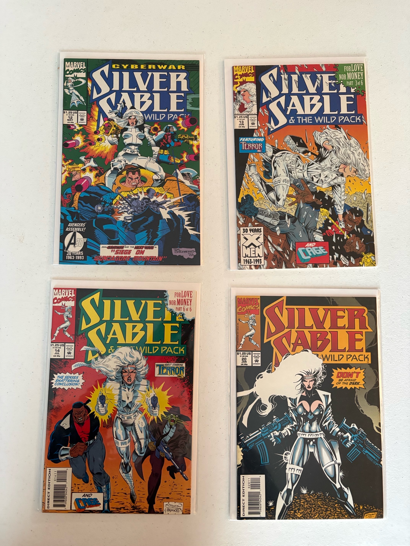 lot 302 image: Silver Sable Comic Book Lot, 4 Comics Marvel Publishing