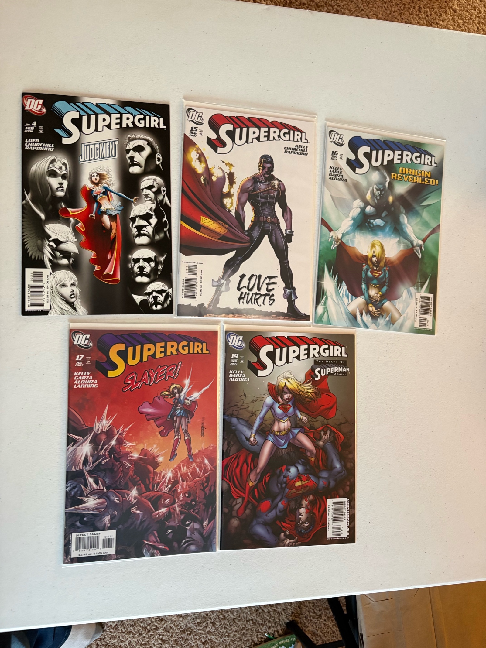 lot 325A image: Super Girl Comic Book Lot, 5 Comics From DC Publishing