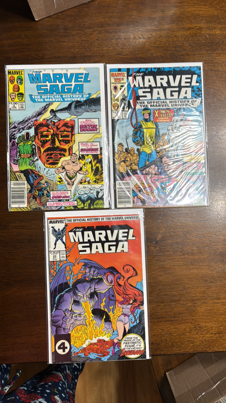 lot 325 image: The Marvel Saga Comics Lot, 3 Comics #s 3,6,23