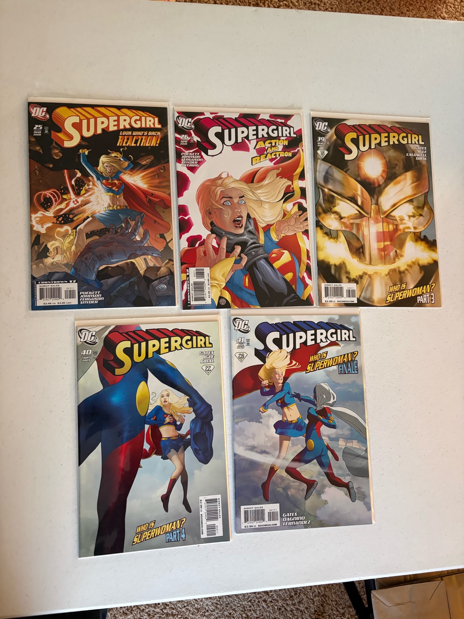 lot 326A image: Super Girl Comic Book Lot, 5 Comics From DC Publishing