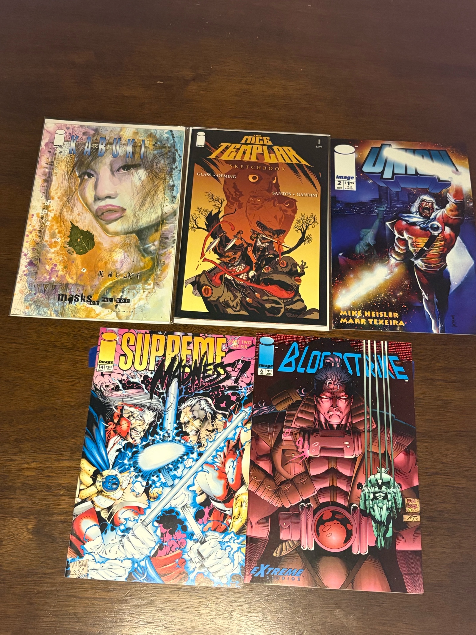 lot 357A image: Image Publishing Comic Book Lot, 5 Comics From Different Heroes and Different Series