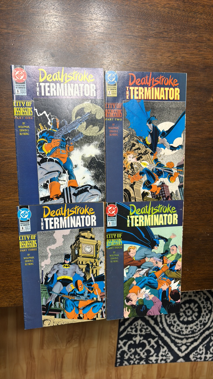 lot 372 image: Deathstroke The Terminator Comic Book Lot, DC Comics #s 6,7,8,9