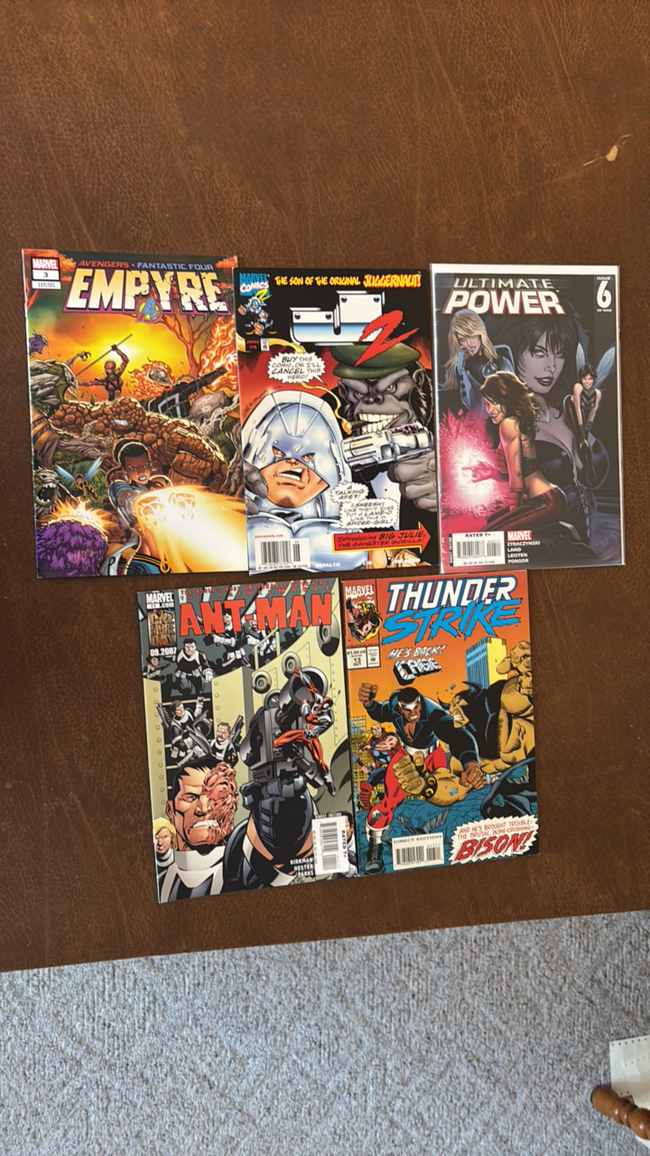 lot 423 image: Marvel Comic Books Lot, 5 Different Comics