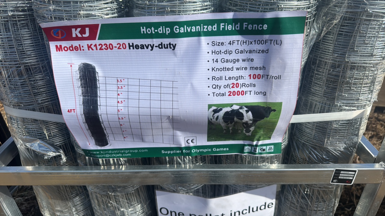 lot 308 image: 2025 K1230 Unused Hot-dip Galvanized Field Fence