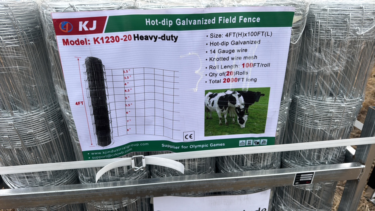 lot 341 image: 2025 K1230 Unused Hot-dip Galvanized Field Fence