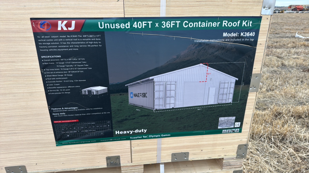 lot 355 image: 2025 K3640 Unused Container Roof Kit