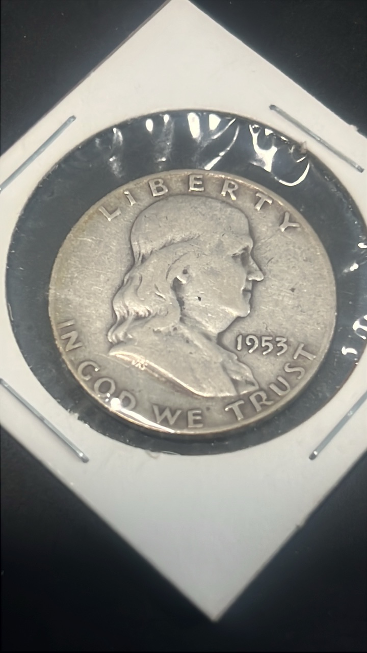 lot 20 image: 1953 d Benjamin Franklin  half dollar