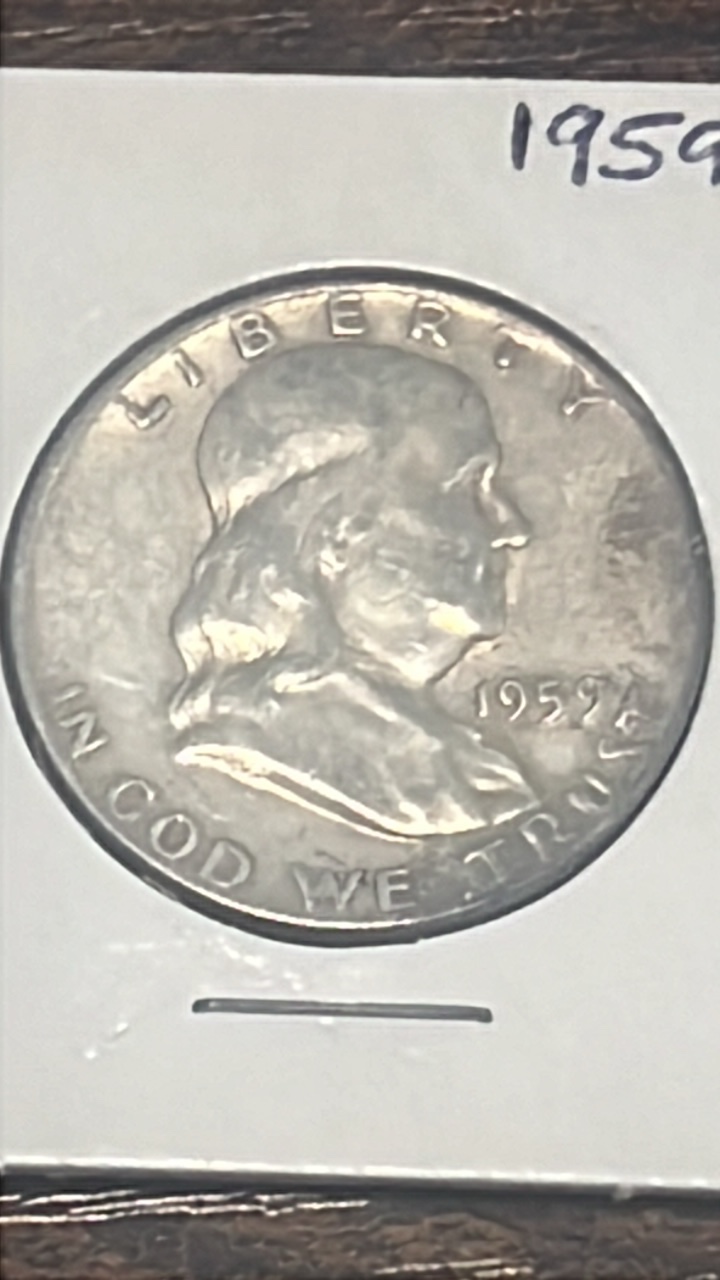 lot 26 image: 1959 d Benjamin Franklin half dollar