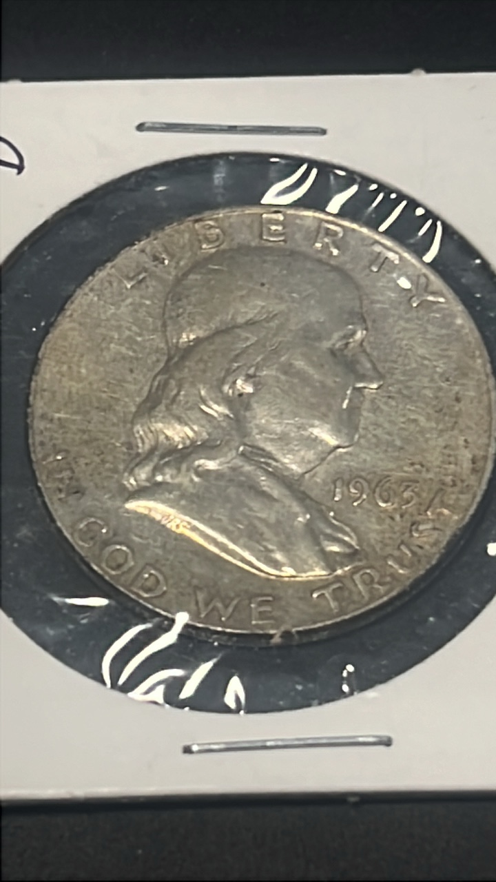 lot 39 image: 1963 d Benjamin Franklin half dollar
