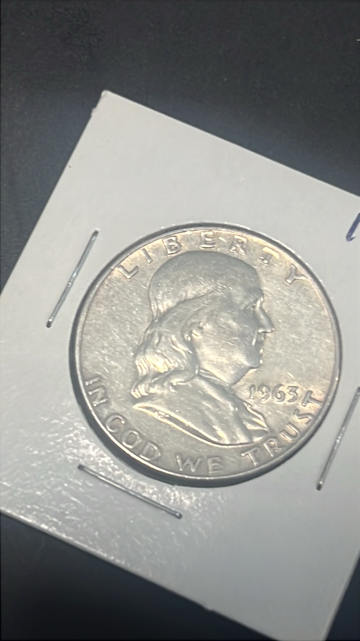 lot 40 image: 1963 d Benjamin Franklin half dollar