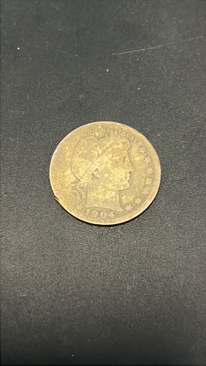 lot 6-1 image: 1904 barber quarter