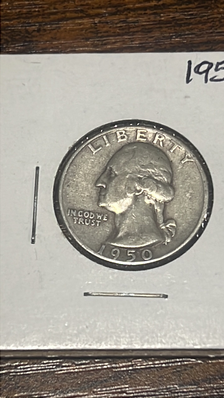 lot 77 image: 1950 Washington quarter