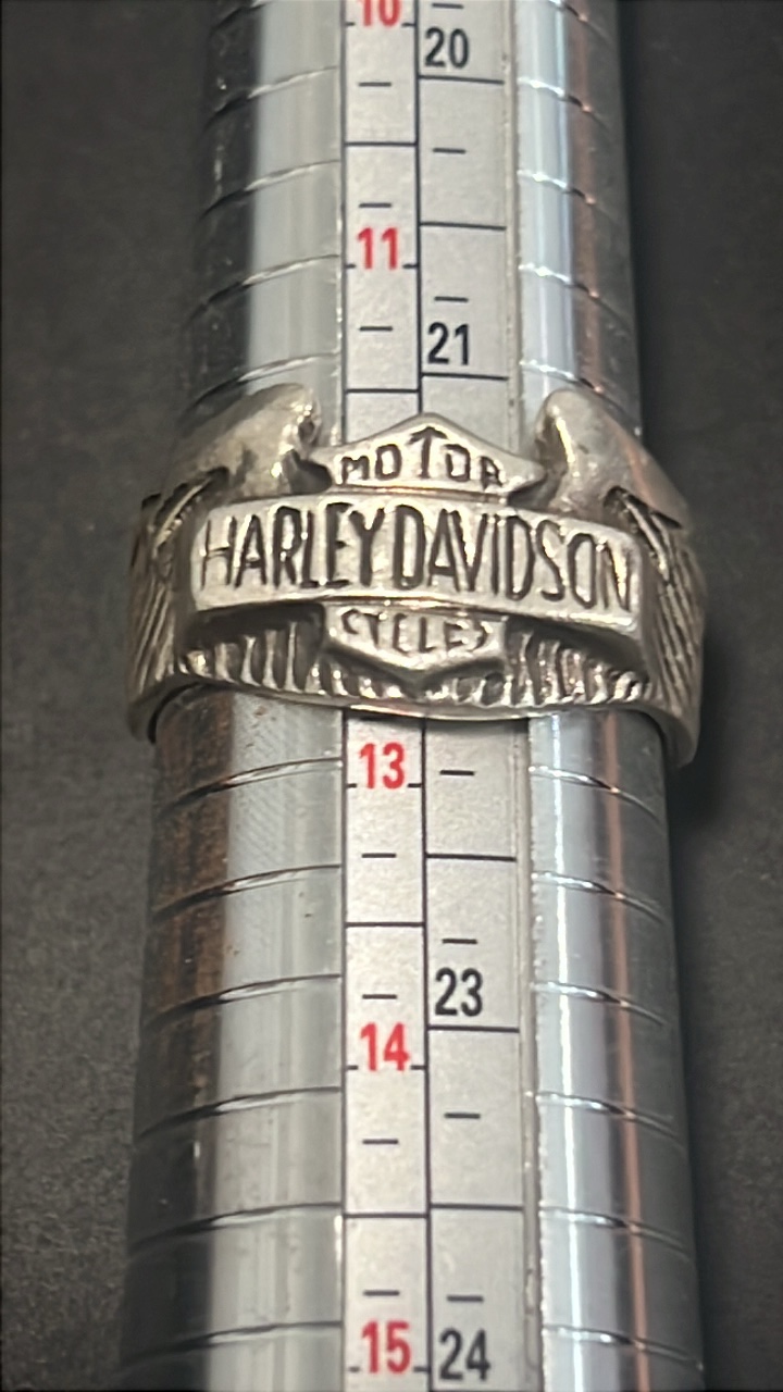 lot 9 image: sterling silver Harley Davidson ring