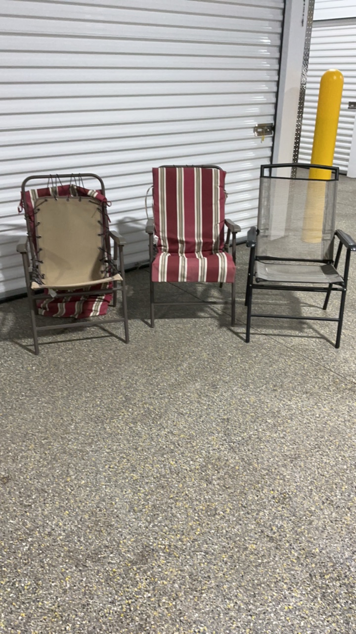 Assorted Outdoor Folding Chairs - Set of 3